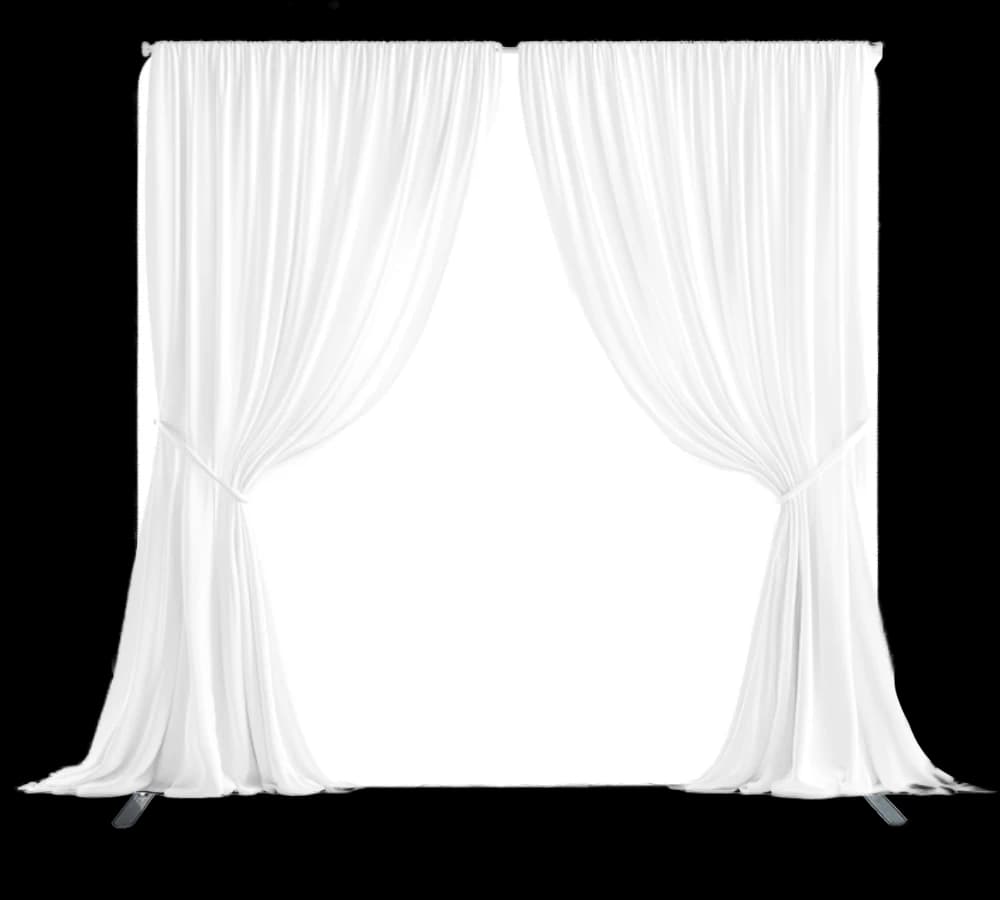 Backdrop: Tied White Drapes